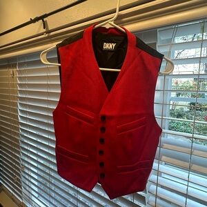 DKNY Black and Red Vest